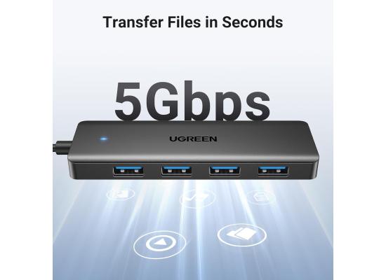 UGREEN USB 3.0 Hub 4 Ports – Ultra Slim USB-A Splitter for Laptop & PC